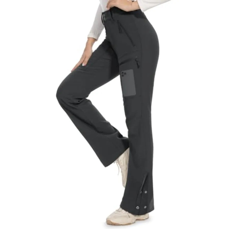 Moosehill Women's-Snow-Ski-Pants-Fleece-Lined-Waterproof-Thermal Insulated Warm for Snowboard Winter Hiking