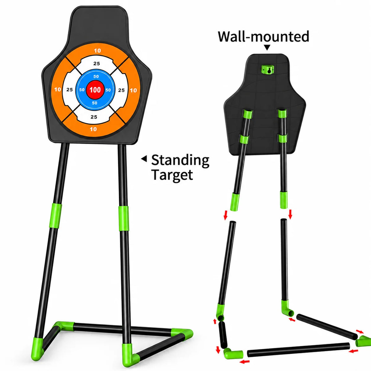 Archery Set Includes a Target, 8 Arrows, and a Barrel, Suitable for Children over 3 Years Old, No Battery Requirement, Suitable for Indoor and Outdoor Shooting Games, Competitions, Christmas and Birthday Gifts
