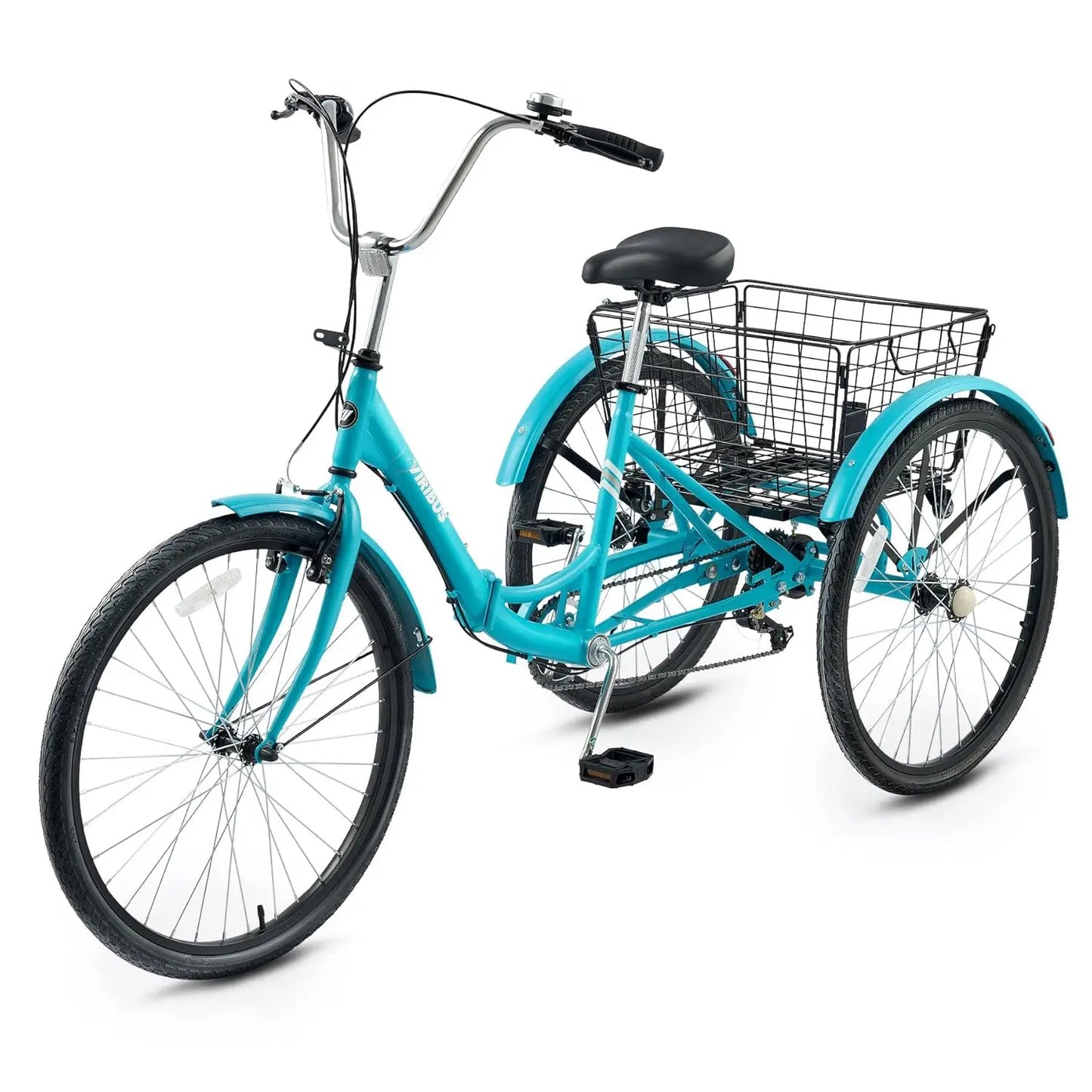 Folding Tricycle for Adults, 7 Speed Foldable Adult Tricycle with Removable Wheeled Basket, Folding 3 Wheel Bikes for, Custom