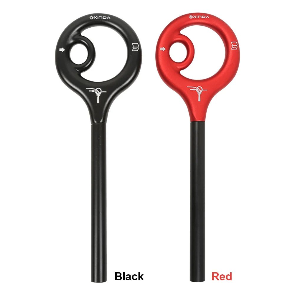 9-Shape Rigging Descender Aluminum Alloy Rock Climbing Carabine Rock Climbing Cable Descent Device for Rappeling Device