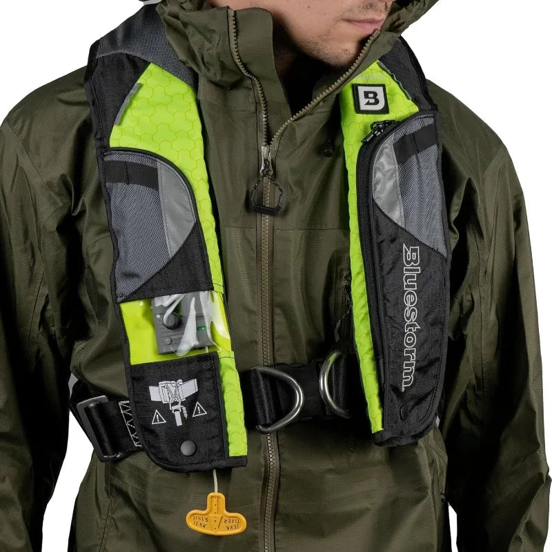 BLUESTORM Stratus 35 Inflatable Life Jacket PFD for Adults | US Coast Guard (USCG) Approved Automatic Self Inflating Life