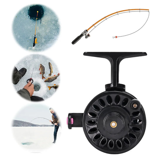 Ice Fishing Reel ABS Lightweight Fishing Wheel Fly Wheel Fly Fishing Reel for Trout Pike Fishing Accessories