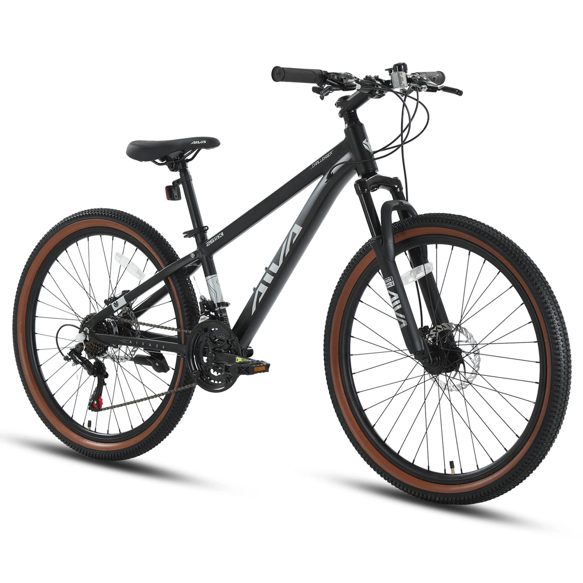 AIVA MT26FS2 26 Inch Mountain Bike, 21 Speed Hardtail MTB, Bicycle for Teenagers and Adults, Lightweight Aluminum Frame, Suspension Fork, Front & Rear Disc Brakes