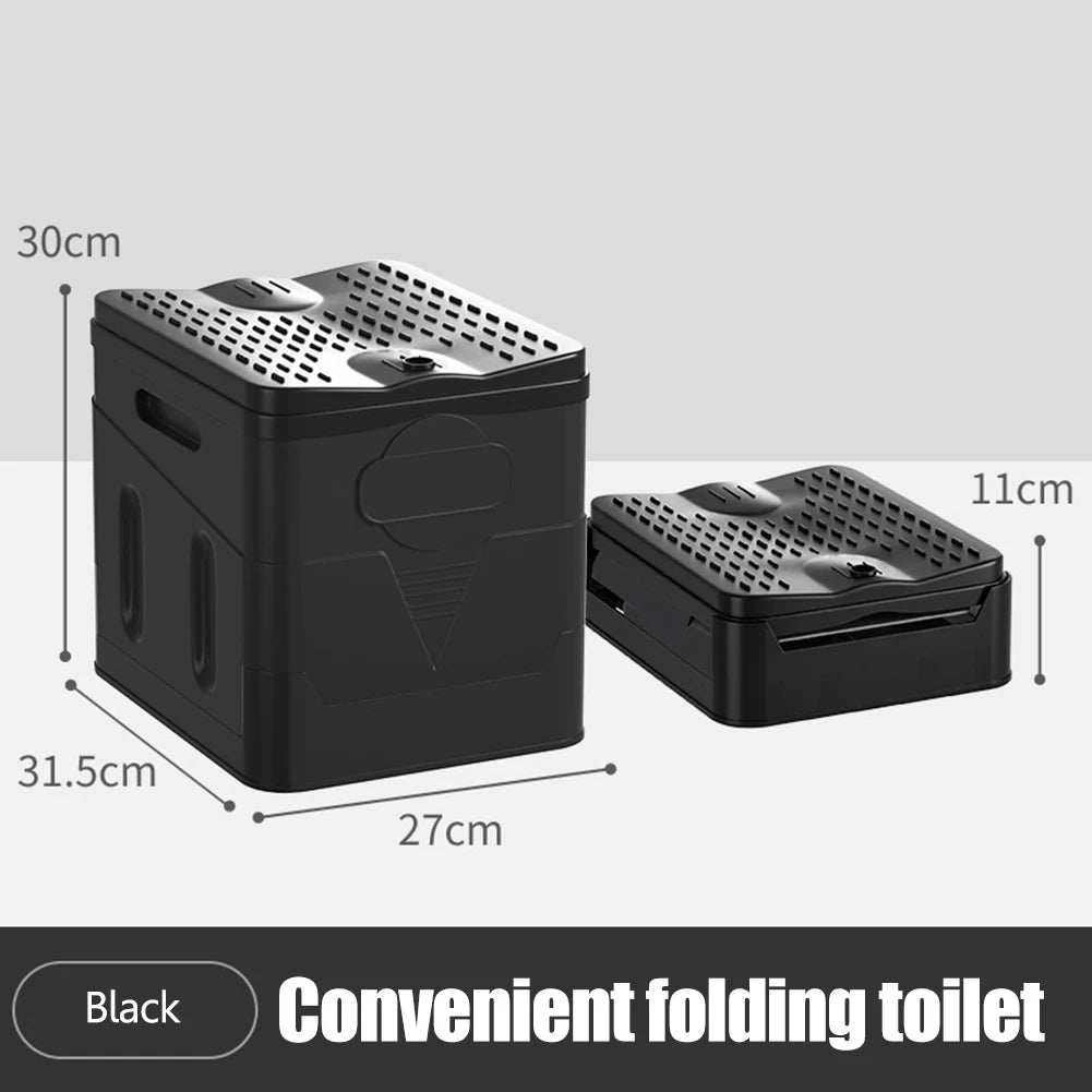 Movable Toilet Portable Car Toilet Bucket Strong Bearing Capacity Reusable Trash Can for Tour Emergency Self-driving Travel