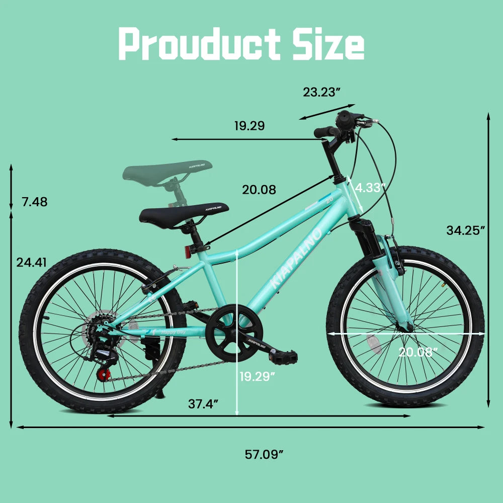 20 Inch Mountain Bike, 7-Speed Adult Dual-Suspension Mountain Bicycle with Sturdy Steel Frame, Excellent Twist Shifting, Dual Handbrake & Adjustable Seat for Men Women
