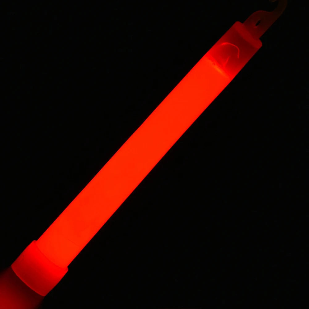 10pcs Glow Light Sticks Waterproof  Hiking Camping Equipment 6 Inch Outdoor Emergency Glow Sticks with Hook