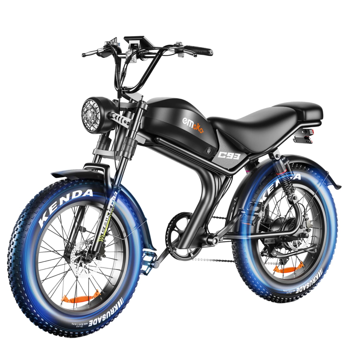 EMOKO C93 1000W Electric Bike for Adults, 20"x4.0" Fat Tire Electric Bicycle, 48V 20Ah Ebike 31 mph, 50 Miles Range
