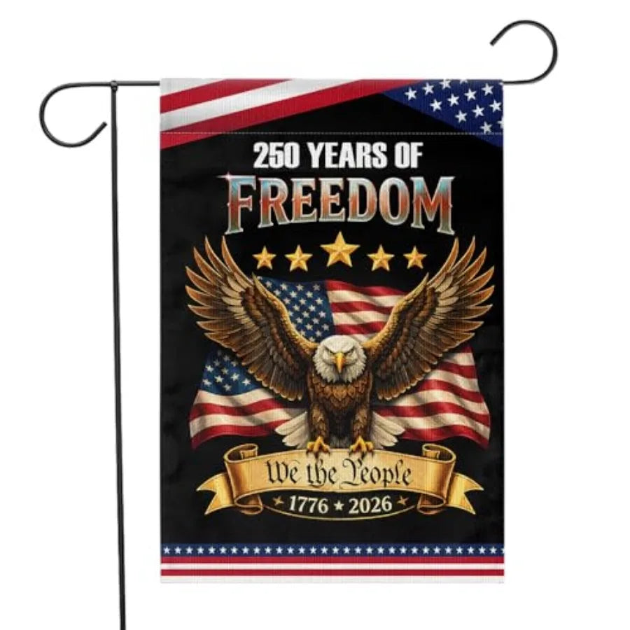 250 Anniversary USA Flag, 250th Anniversary America Garden Flag, 1776-2026 Yard Flags Outside 12x18 Inch Double Sided Outdoor B