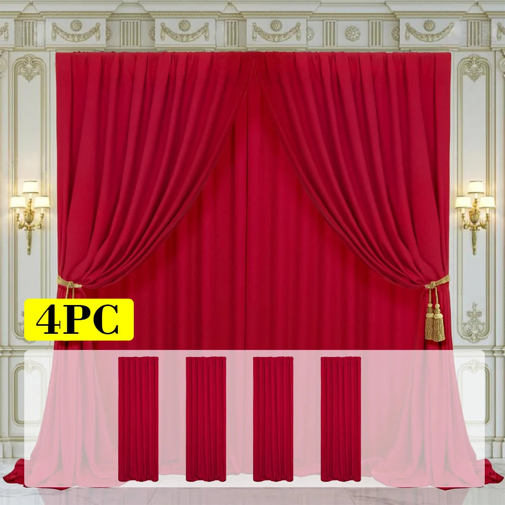 4 Panels-5ft x 7ft Lavender Backdrop Curtain for Parties Wedding Wrinkle Free Light Purple Photo Curtains Backdrop Drapes Fabric