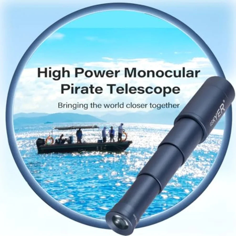 25x50 Monocular Telescope for Adults High Powered Compact HD Zoom Scope with BAK4 Prism FMC Lens Black Cool Gadget for Hunting