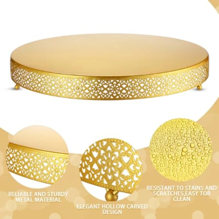 Cake Stand 20 Inch Round Metal Cupcake Dessert Wedding Cake Stand Cookies Display Holder Fruit Serving Tray for Table Wedding B
