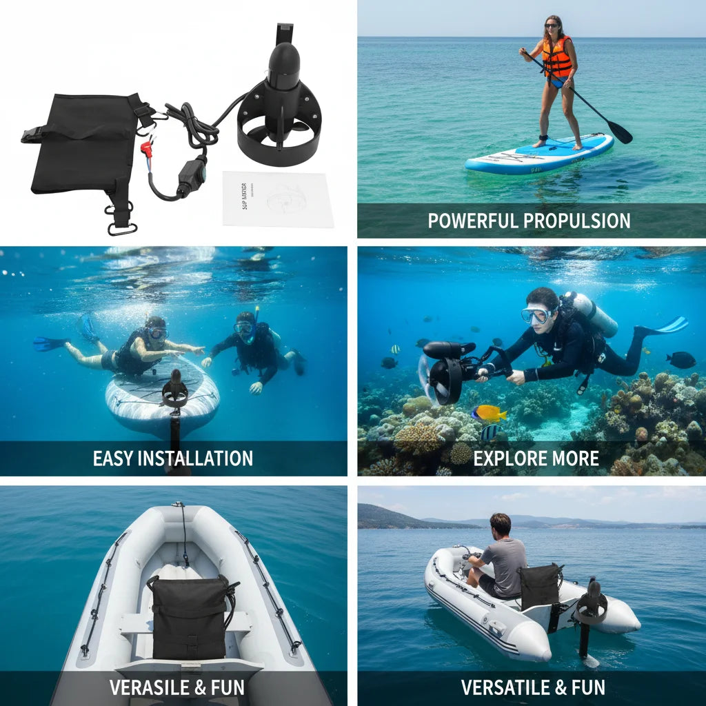 Electric Surfboard Underwater Thruster SUP Propeller Propulsion Stand Up Paddle Board Motor Underwater Thruster for Water Sports