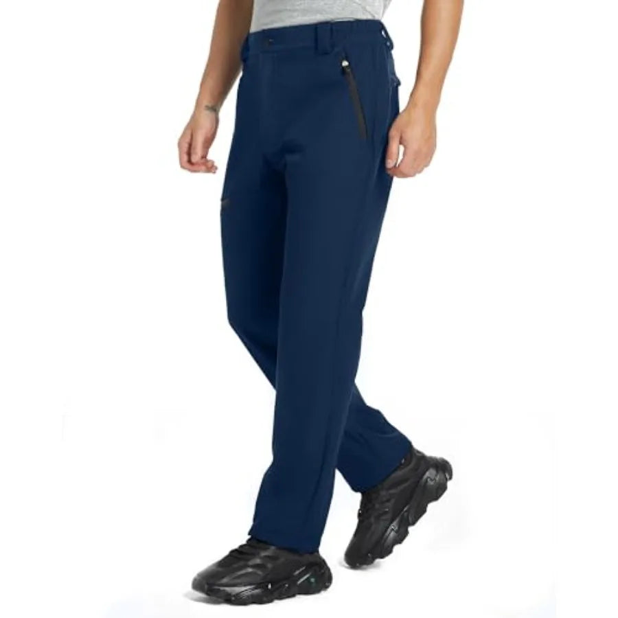 Men's Fleece Lined Hiking Pants Waterproof Insulated Winter Warm Softshell Ski Snow Outdoor Snowboard Pants