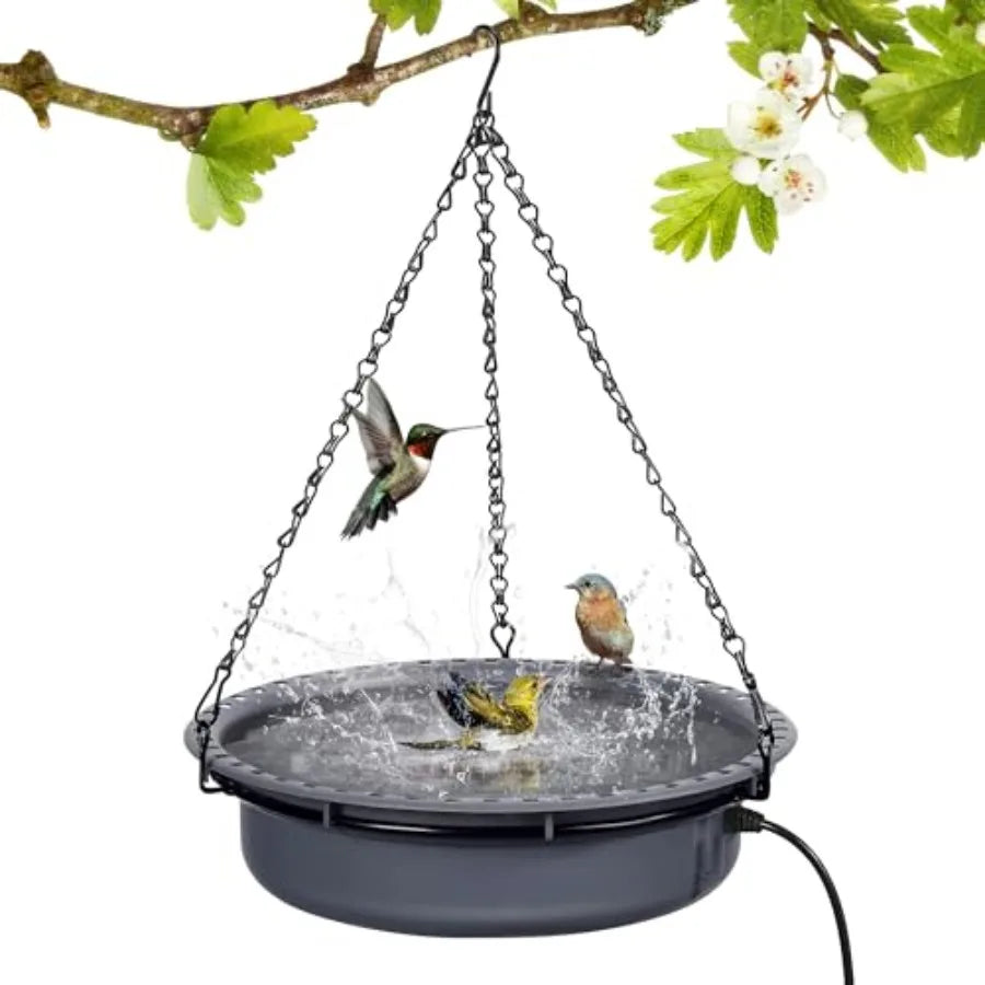 Saillong Bird Baths for Outdoors Bird Bath Bowl Water Feeder Outdoor for Hummingbirds for Garden Yard Patio Lawn Ideal for Attr