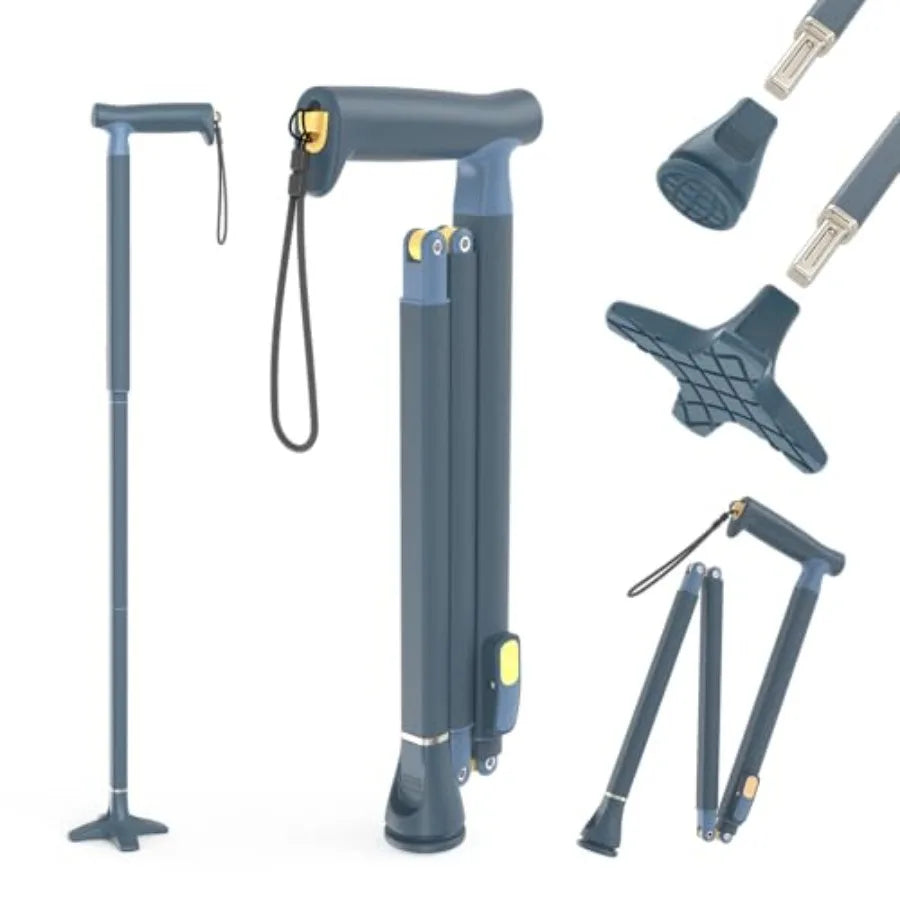 Michael Graves Quick Fold Walking Cane for Men and Women - Foldable Walking Stick for Stability and Style - Collapsible Folding