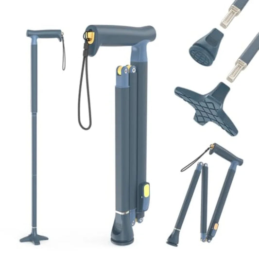 Michael Graves Quick Fold Walking Cane for Men and Women - Foldable Walking Stick for Stability and Style - Collapsible Folding