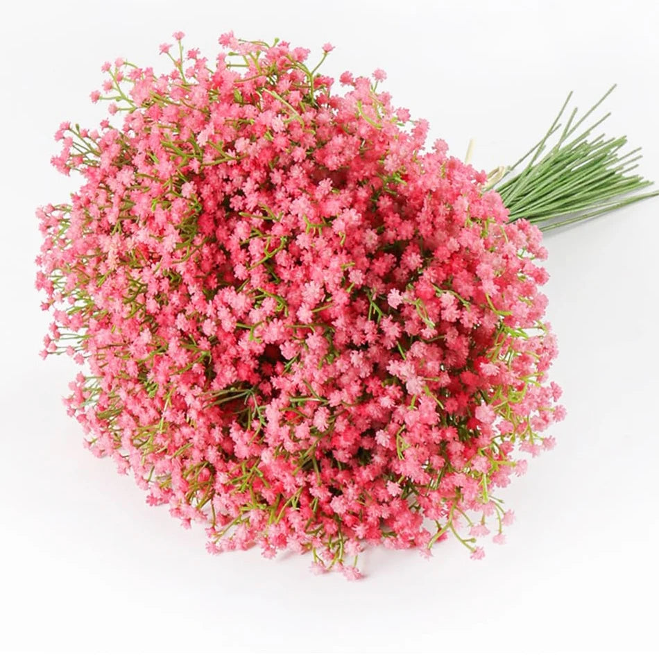 24/48PCS Babysbreath Artificial Flowers, Starry Sky Flowers Artificial Bulk, White Flores Greenery for Wedding Tables Decor
