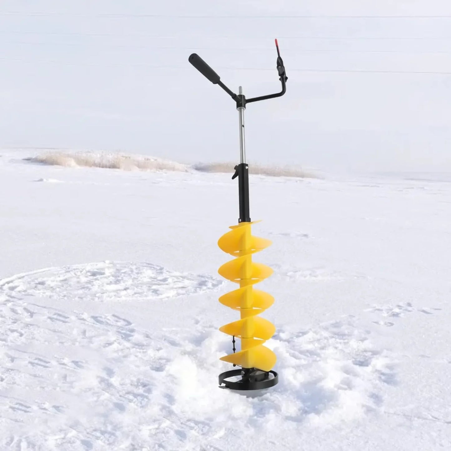 NEW 8" Cordless Ice Drill Auger Nylon Ice Fishing Drill W/Centering Point Blade with Drill Adapter & Top Plate for Ice Fishing