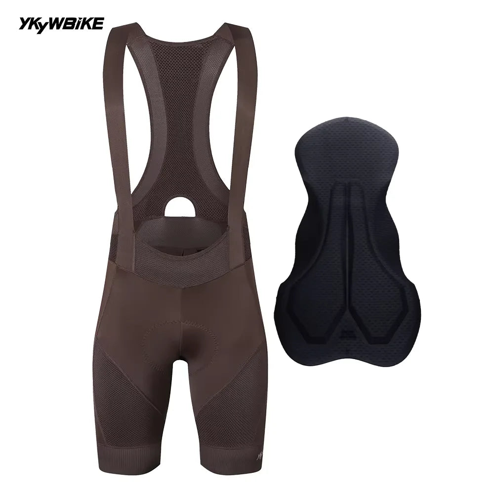 YKYWBIKE Men's Cycling Bib Shorts 6 Hours Padded Belgium Padding Road Bike Bibs Bicycle Tights Cycling MTB Bib Pants