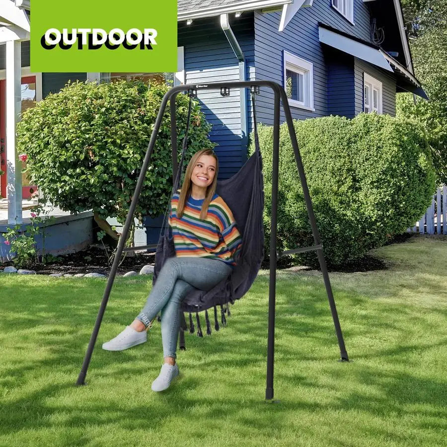 Stand,Heavy Duty Hanging Chair Stand,AFrame Metal Swing Sets for Backyard,Hammock Stand for Balcony, Patio, Terrace, Holds up to