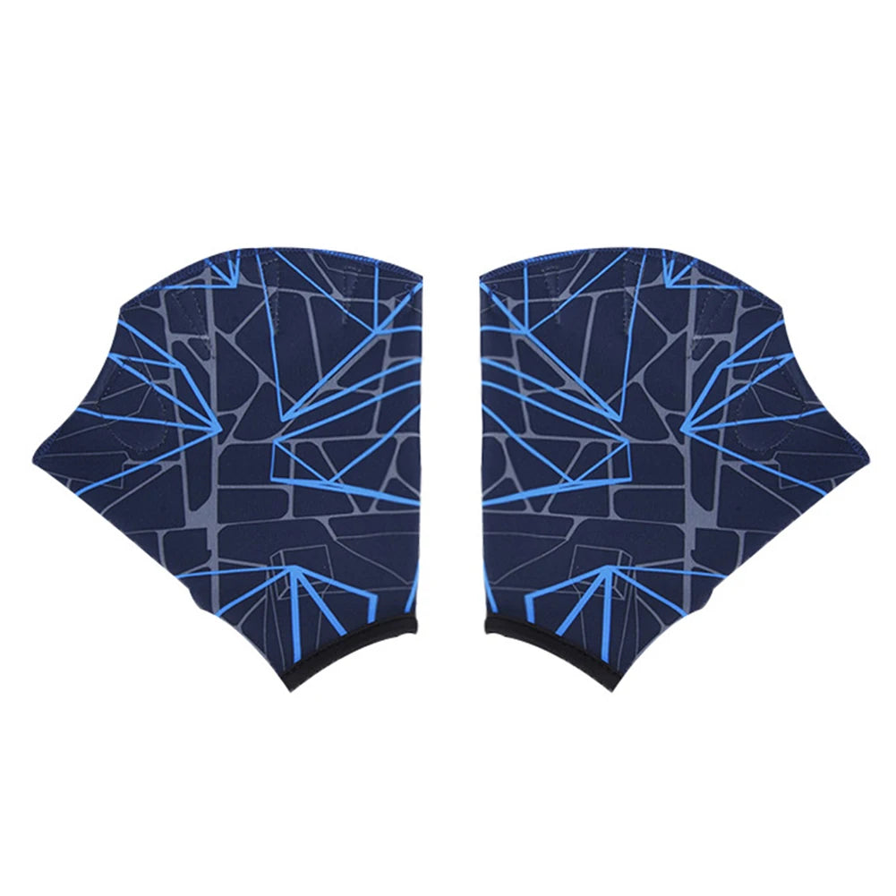 2x Swimming Hand Fins Flippers Finger Webbed Gloves Paddle Water Sports Gloves
