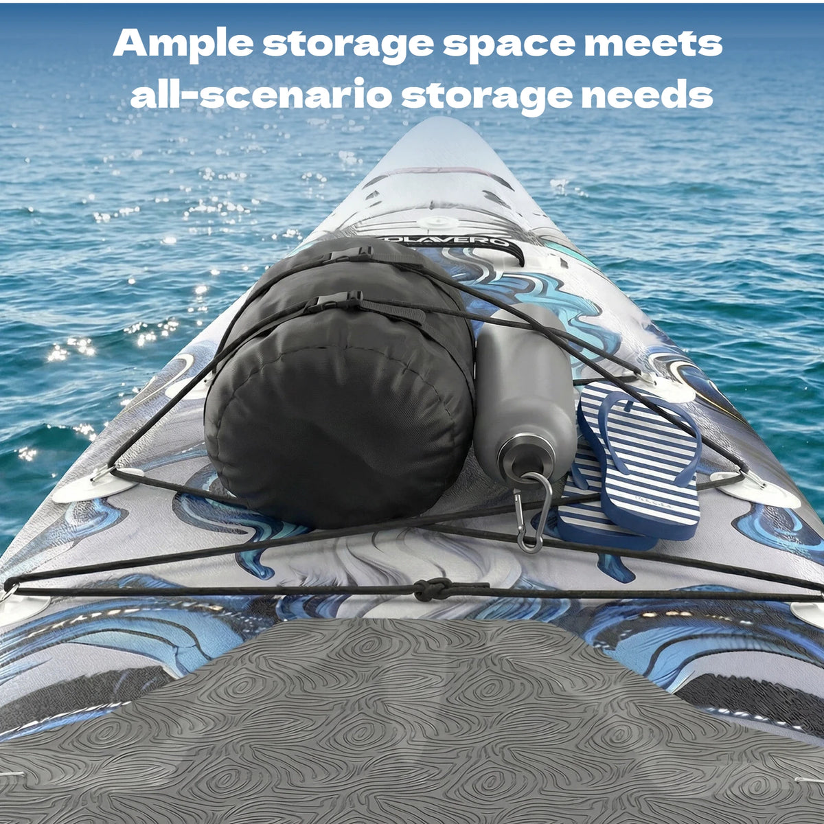 Extra Large SUP Board with Seat, Inflatable Stand Up Paddle Board with Premium Accessories, 600LB Capacity Paddleboard for Lake,