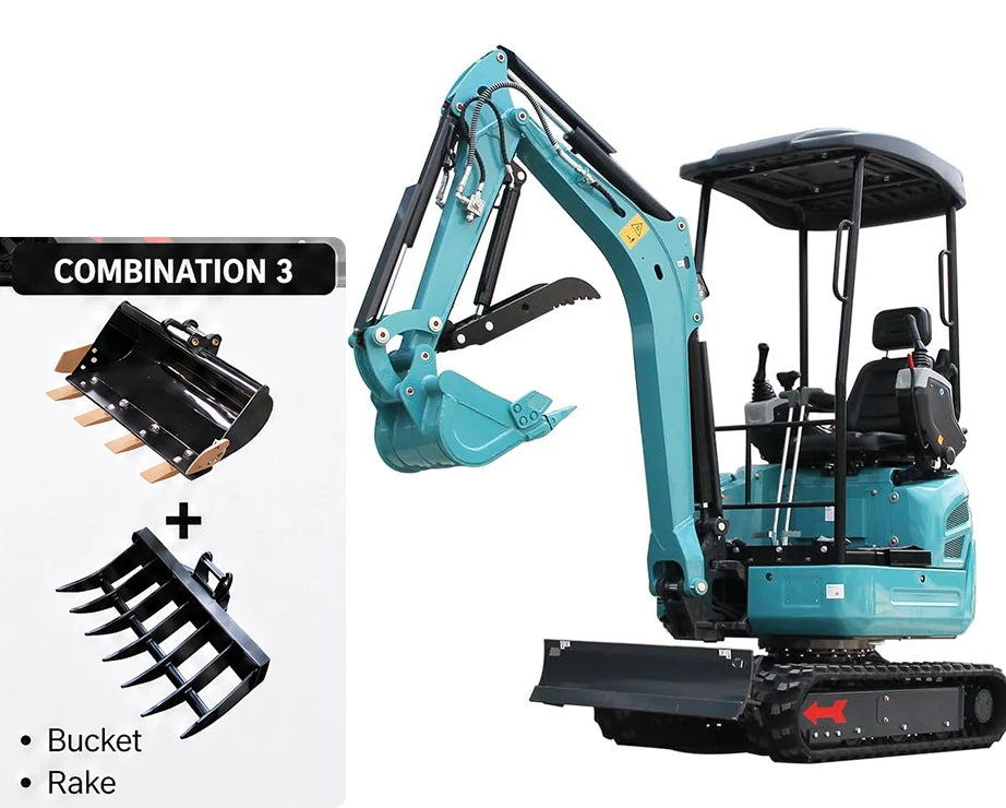 2.5Ton Mini Excavator 16 HP Kubota Engine,Telescopic Tracks & Swing Boom and Hydraulic Thumb,EPA Certified for Farm Construction