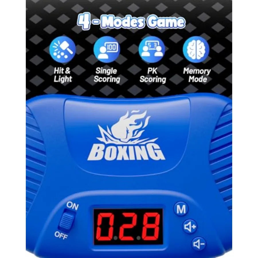 Punching Bag for,Boxing Set with Scoring, Light, Music, 4 Game Modes, Inflatable Boxing Bag with Gloves, Birthday Gifts Toys fo