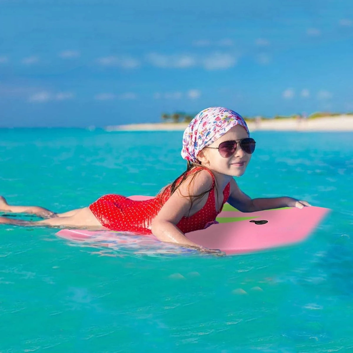 Lightweight EPS Foam Core Body Board With Anti-Slip Surface Wrist Leash For Beach Surfing Wave Riding Sea Water Sports Snorkeling Vacation Pool Outdoor Activities For Adults Teens Kids