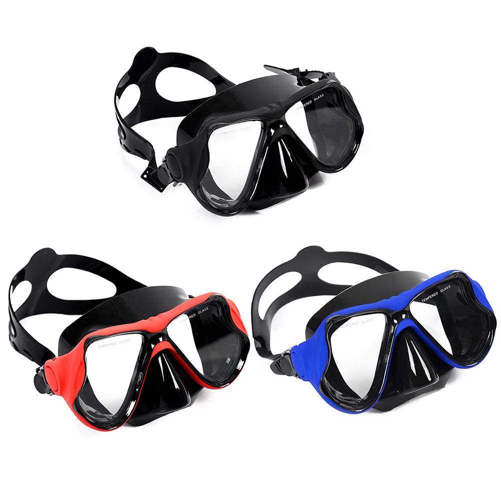 Scuba Diving Mask Anti-Fog Professional Snorkeling Mask Panoramic Wide View Snorkels Diving Goggles for Free Swim
