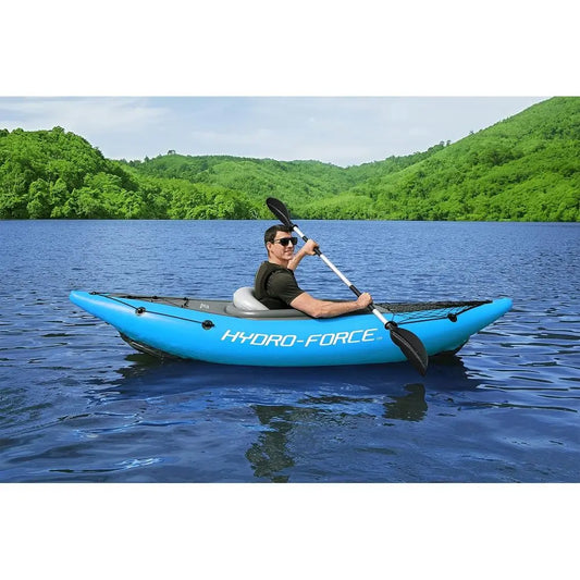 Inflatable Kayak Set | Complete with Seat, Paddle, Pump, and Carry Bag | Ideal for All Ages and Families