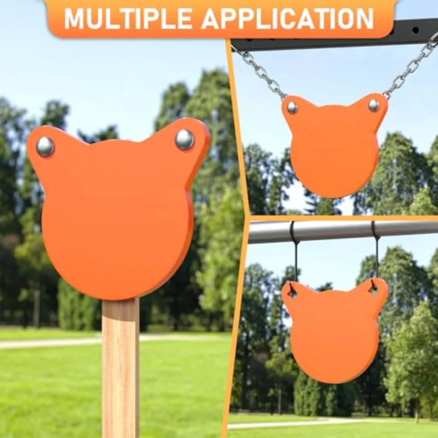 AR500 Steel Targets for Shooting 1 2'' or 3 8'' Thick Silhouette Gong Combo Metal Targets for Shooting Laser Cut Steel Target w