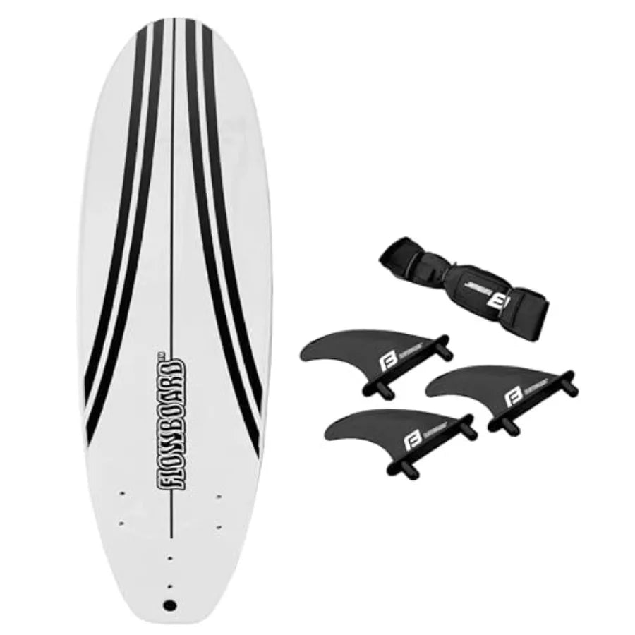 Surfboard Softboard Foam - Include (3) Fins 6’ Foot Leash and (2) Wood Stringers Inside Board Availalable in 6' and 7' Short Boa