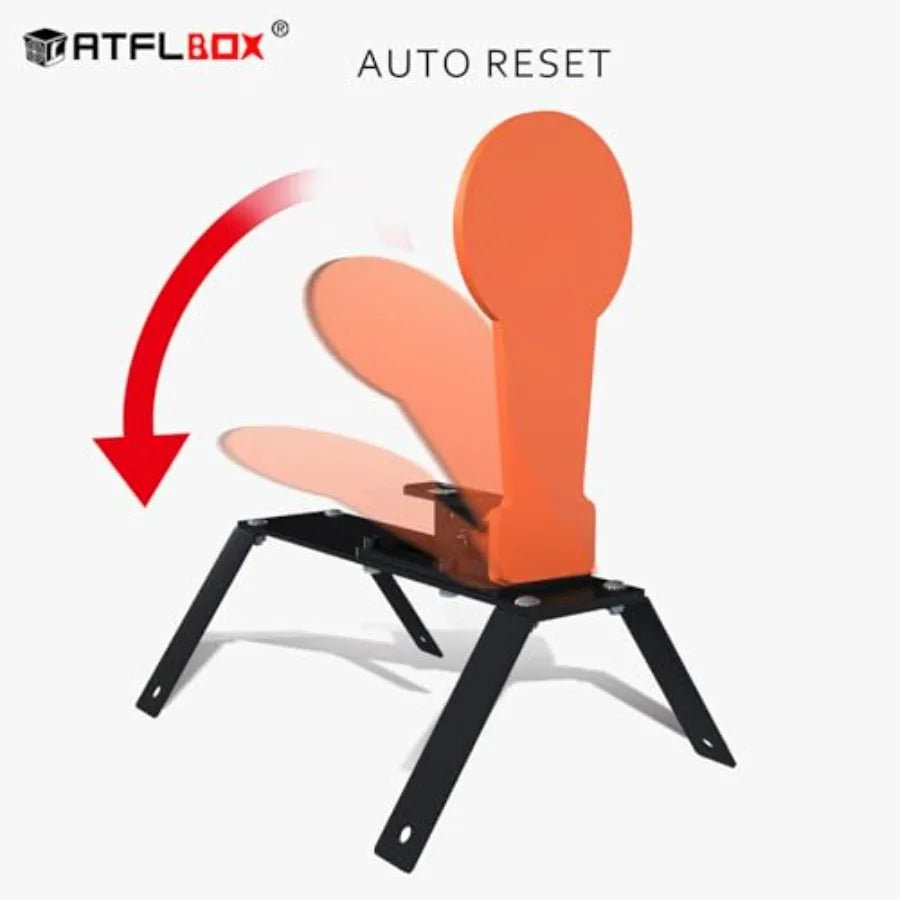 3/8" AR500 12.8'' Classic Popper Steel Shooting Target with Stand, 6'' Plate Auto Reset Target for Shooting Range, Suitable