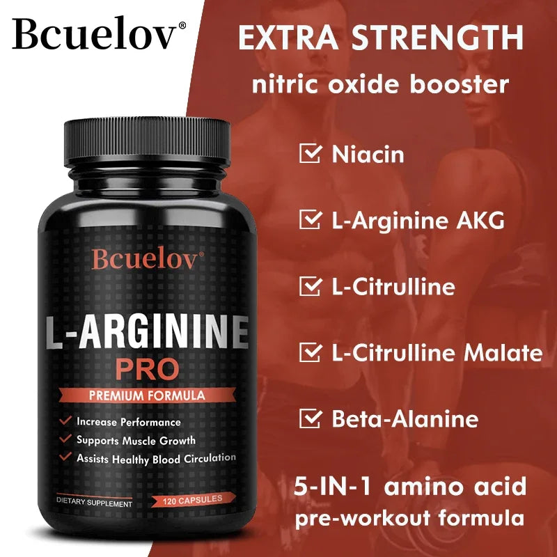 Men's Energy Supplements - Supports Muscle, Strength, Endurance & Performance - 120 Dietary Capsules