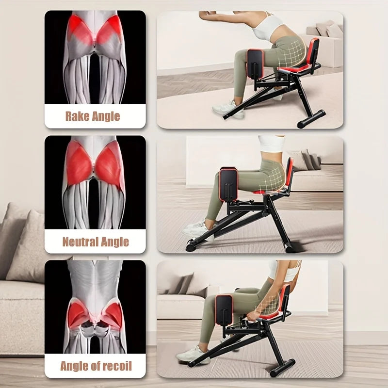 Home Gym Glute Abduction Machine - A Leg and Thigh Exercise equipment for Shaping the Outer Thighs. Adjustable Resistance, Suitable for Female Glute Exercises. Leg Abduction Machine, Glute Exercise Device. Comes with 2 Resist