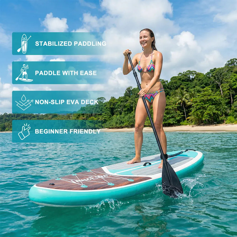 InnoExpo Inflatable Stand Up Paddle Board for All Skill Levels with Premium SUP Paddleboard Accessories,Non-Slip Comfort Deck