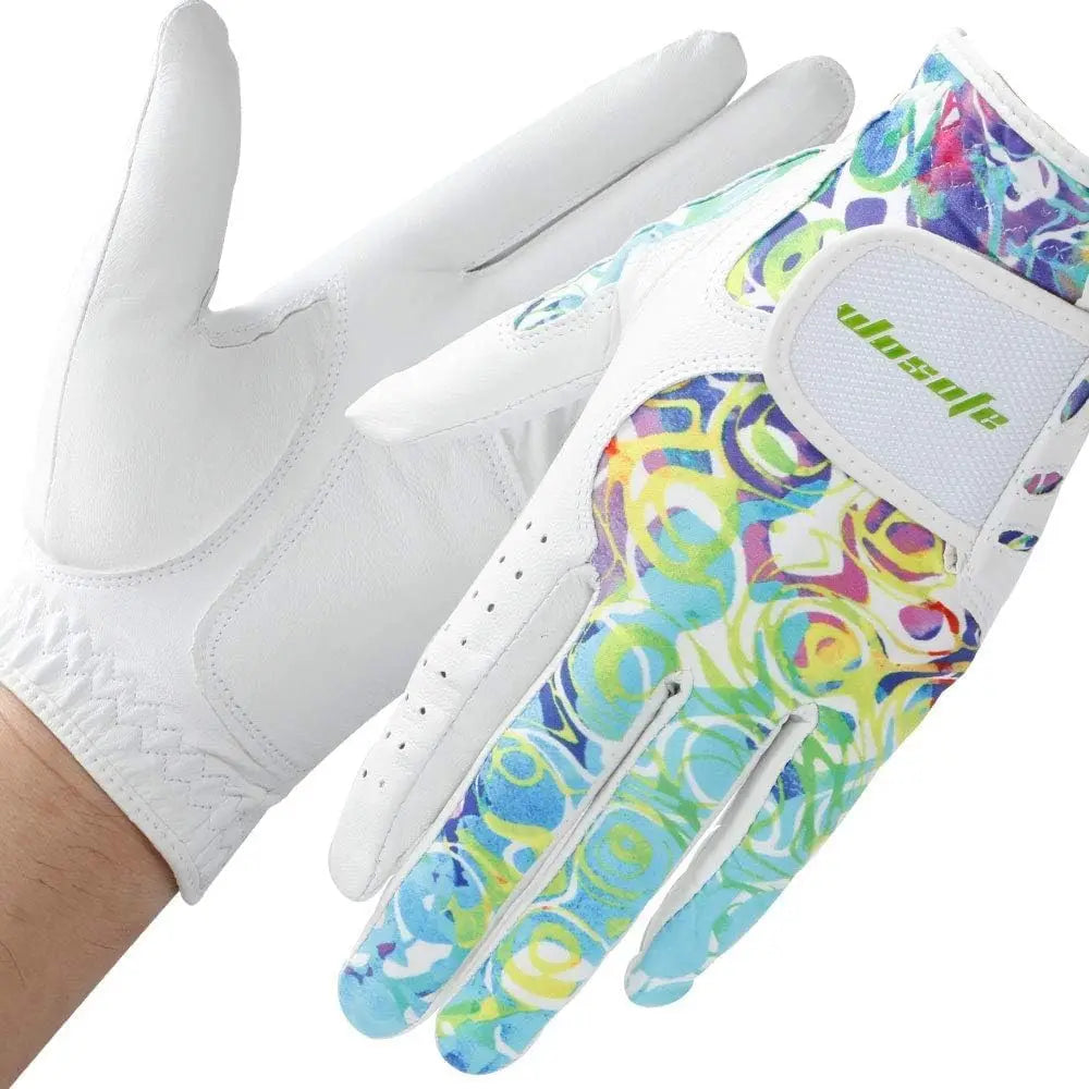 wosofe Golf Gloves for Women Ladies Soft Leather Accessories Breathable for Non Slip Gloves 1 Pair