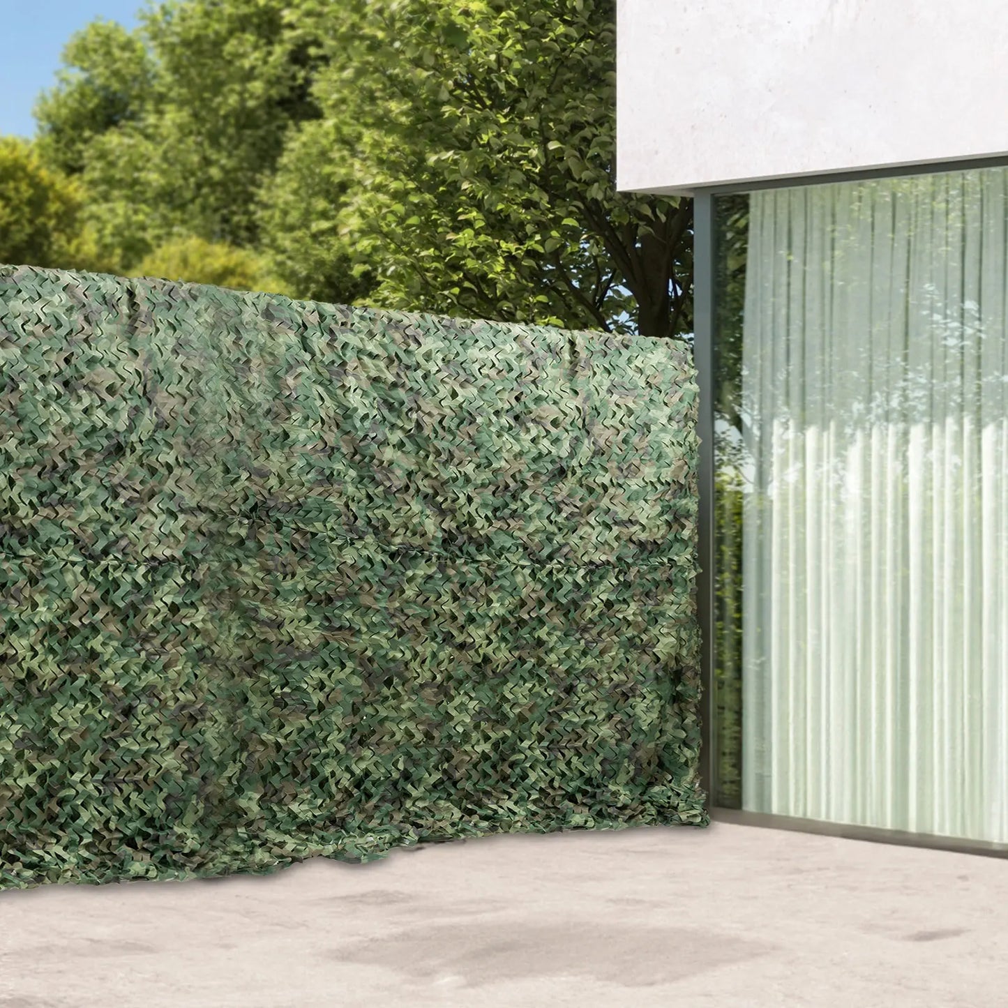 Foldable Camouflage Net Using Woodland Color and Simulation Net Design Wear-resistant, Tear-resistant for Multiple Seasons