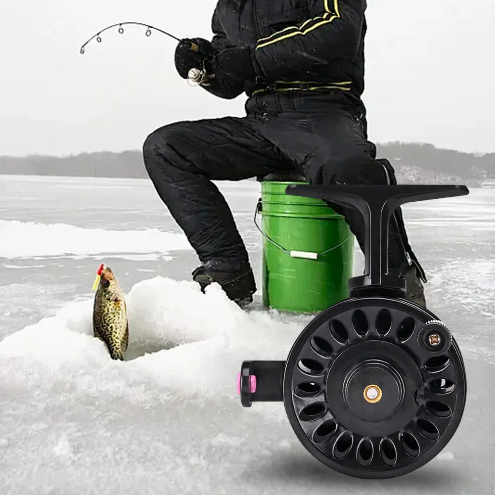 Ice Fishing Reel ABS Lightweight Fishing Wheel Fly Wheel Fly Fishing Reel for Trout Pike Fishing Accessories