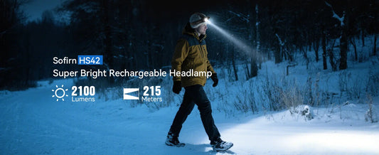 SOFIRN HS42 2100lm Headlamp 18650 USB C Rechargeable RED LED Flashlight SST40 LED EDC Torch with Magnetic for Camping