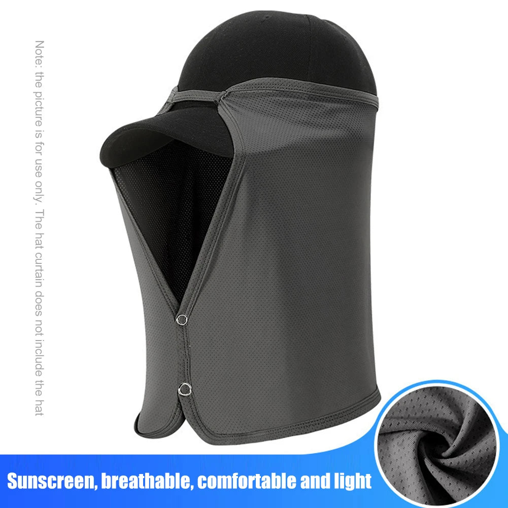 Outdoor Fishing Neck Flap Cap Ice Silk Quick Drying Breathable Sun Protection Neck Flap Cover Sun Cap Fishing Hat