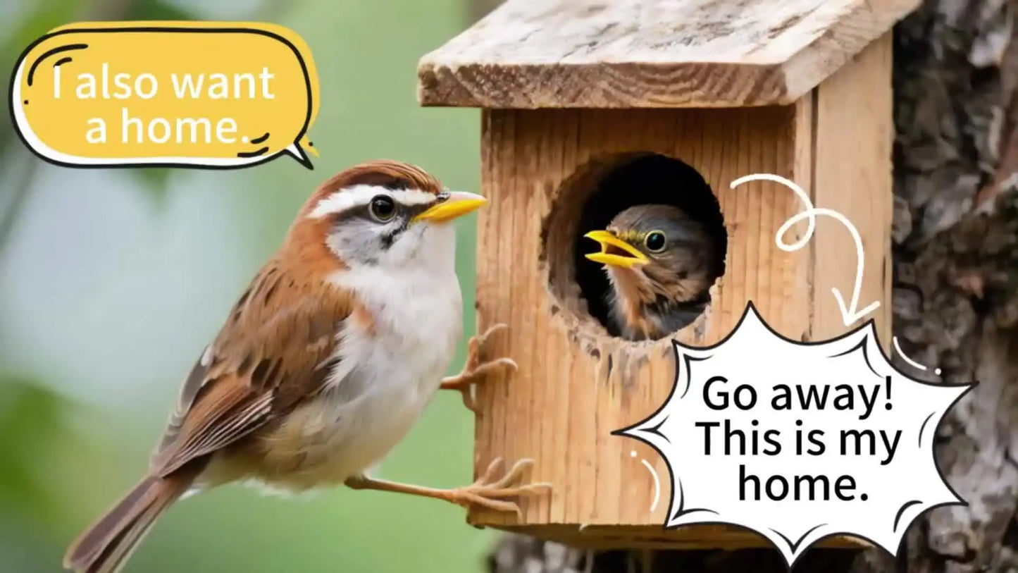 Big Bird Houses for Outside with 10 Rooms - Natural Appeal Designed for Bluebirds Finches Hummingbirds Cardinals for Patio Garde