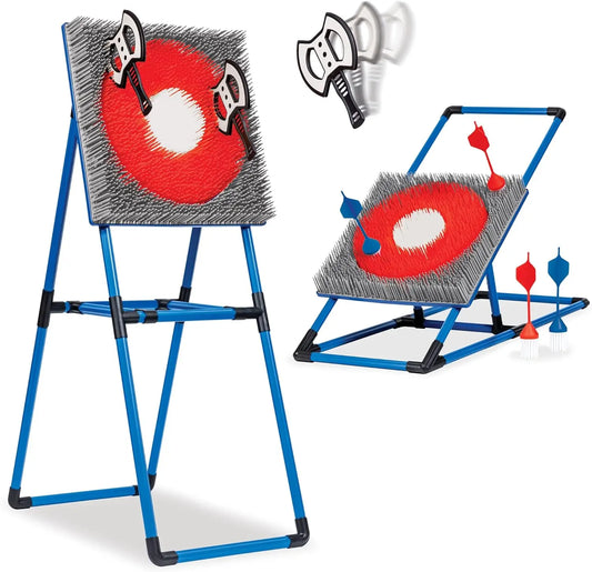 Axe Throwing Target & Lawn Dart Combo Set - 2-in-1 Backyard Game for Indoor and Outdoor Fun