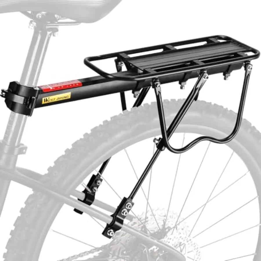 110Lb Capacity Almost Universal Adjustable Bike Cargo Rack Cycling Equipment Stand Footstock Bicycle Luggage Carrier Racks with
