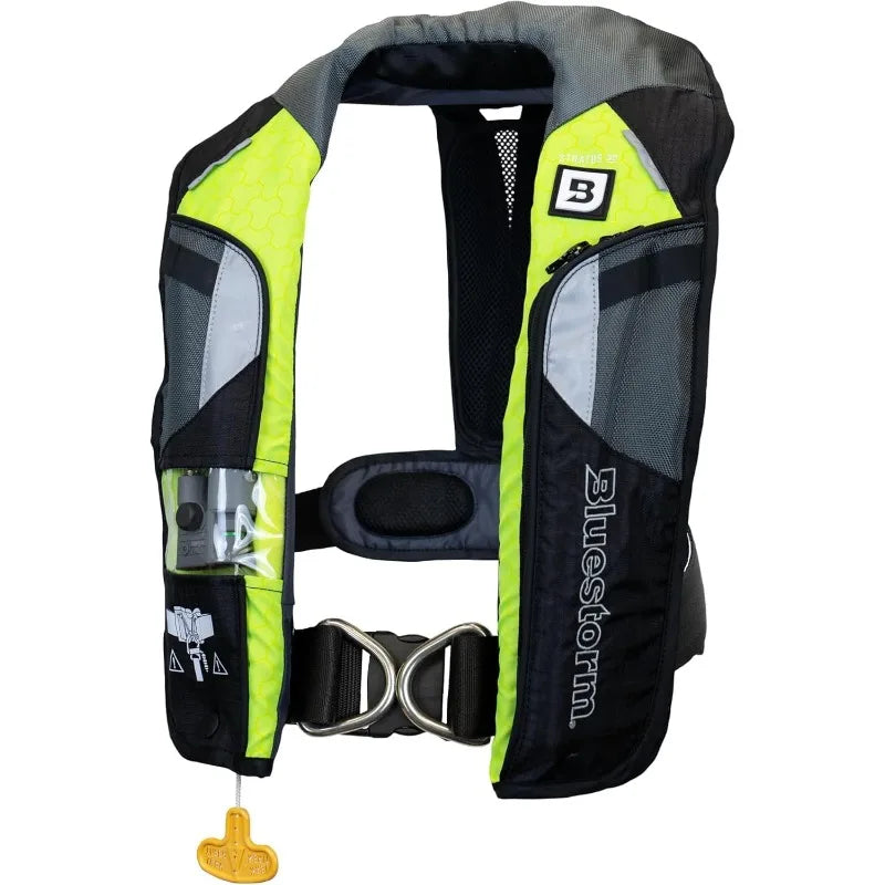 BLUESTORM Stratus 35 Inflatable Life Jacket PFD for Adults | US Coast Guard (USCG) Approved Automatic Self Inflating Life