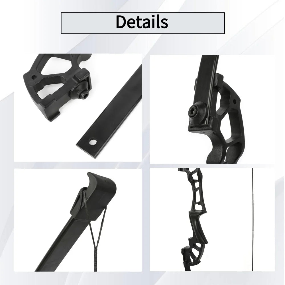 Archery Straight Pull Bow Set 40/50Lbs Takedown Recurve Bow Right Hand for Outdoor Shooting Hunting Target Practice Sports Accessories