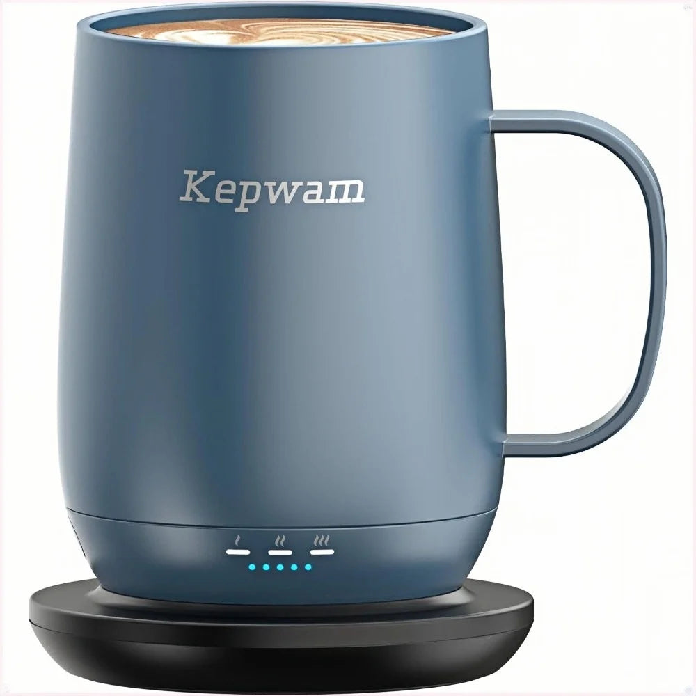 Self Heating Coffee Mug T2, 16oz Smart Heated Coffee Mug, 150 Min Battery Life - Hot up to 149℉ Mug, Gifts for Dad Mom (No APP)