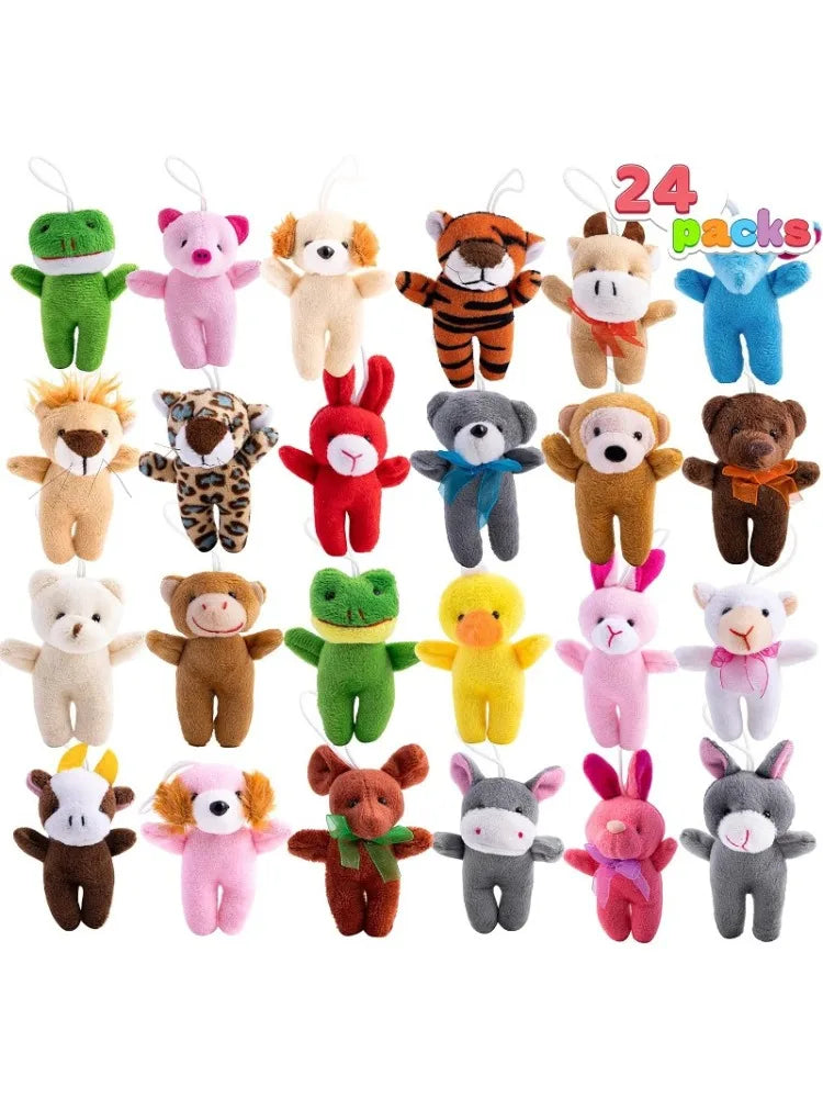 24 Pcs Mini Plush Toys Party Supplies Stuffed Animal Bulk Party Favors Presents Goodie Bag Fillers Easter Stuffed Animal Toys