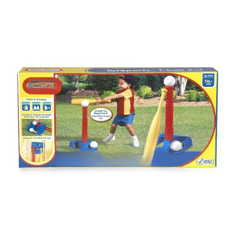 Kids T-Ball Set with Bat and 2 Balls, Ages 18 Months to 4 Years